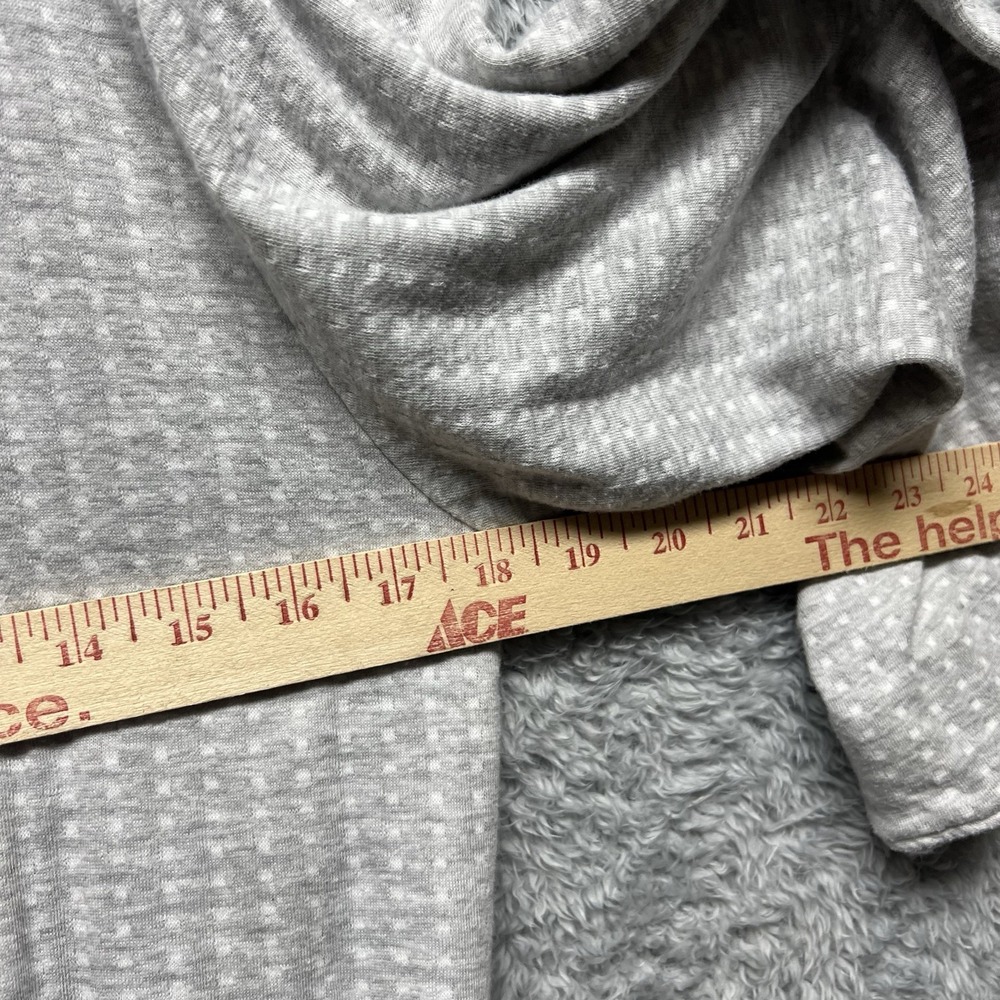 Charter Club Robe Womens‎ Medium Gray Knit Dot Stripe Tie Wrap Pockets Cozy - Picture 13 of 15